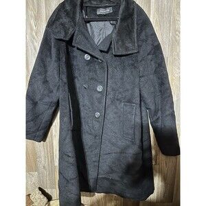 JONES NEW YORK G-III Wool Alpaca COAT Womens Size 14 W Black